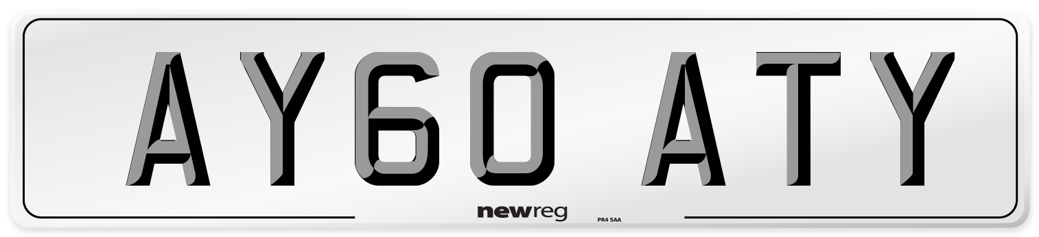 AY60 ATY Number Plate from New Reg